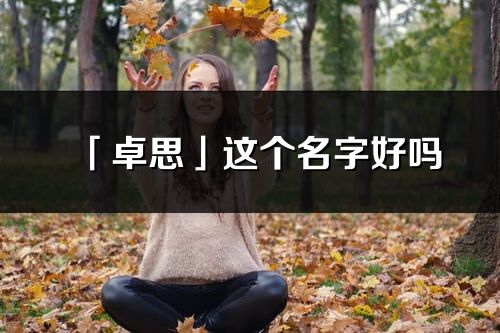 「卓思」这个名字好吗_卓思名字寓意,含义