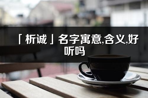 「析诚」名字寓意,含义,好听吗_析诚名字分析打分