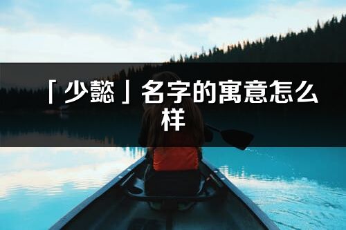 「少懿」名字的寓意怎么样_少懿的出处