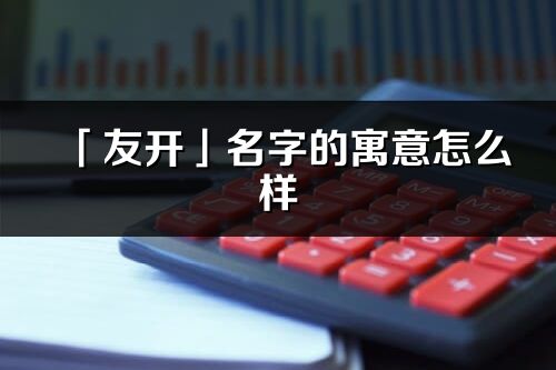 「友开」名字的寓意怎么样_友开的出处