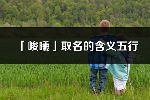 「峻曦」取名的含义五行_峻曦名字寓意解释