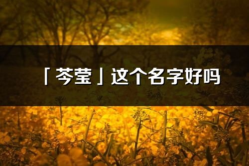 「芩莹」这个名字好吗_芩莹名字寓意,含义