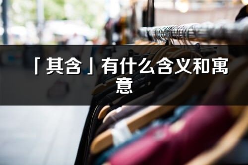 「其含」有什么含义和寓意_其含名字的出处与意思