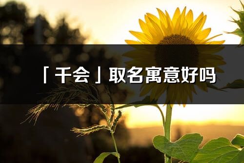 「千会」取名寓意好吗_千会名字含义及五行