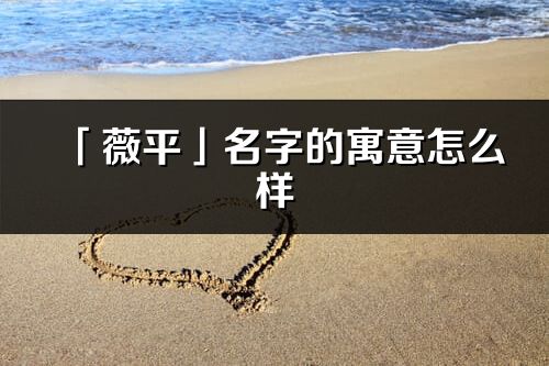 「薇平」名字的寓意怎么样_薇平的出处