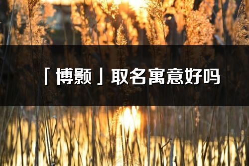 「博颢」取名寓意好吗_博颢名字含义及五行