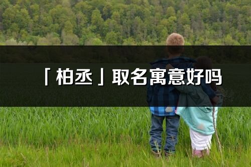 「柏丞」取名寓意好吗_柏丞名字含义及五行