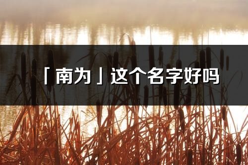 「南为」这个名字好吗_南为名字寓意,含义