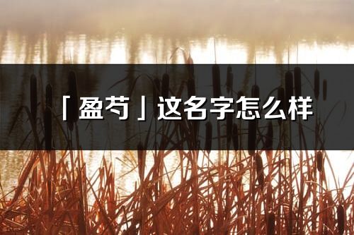 「盈芍」这名字怎么样_盈芍的名字解释