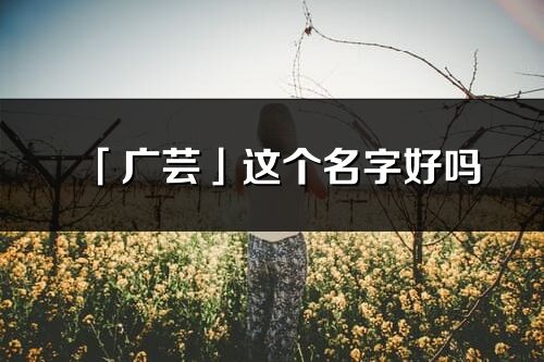 「广芸」这个名字好吗_广芸名字寓意,含义