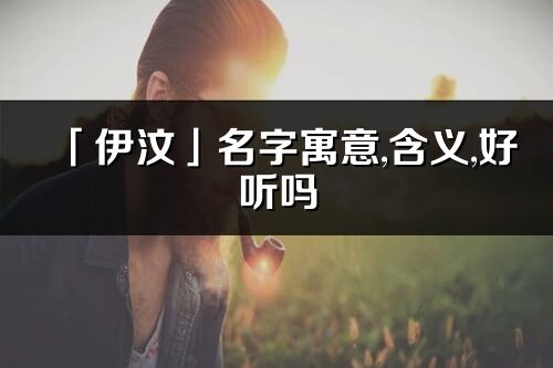 「伊汶」名字寓意,含义,好听吗_伊汶名字分析打分