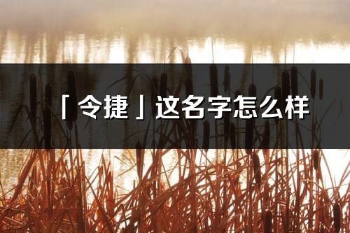 「令捷」这名字怎么样_令捷的名字解释