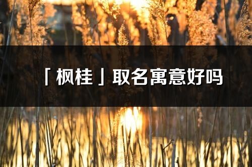 「枫桂」取名寓意好吗_枫桂名字含义及五行