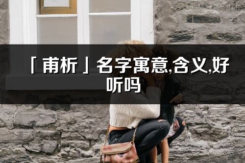 「甫析」名字寓意,含义,好听吗_甫析名字分析打分