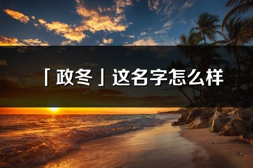 「政冬」这名字怎么样_政冬的名字解释