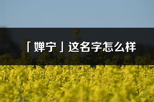 「婵宁」这名字怎么样_婵宁的名字解释