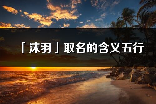 「沫羽」取名的含义五行_沫羽名字寓意解释