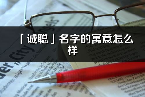 「诚聪」名字的寓意怎么样_诚聪的出处