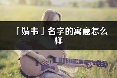 「婧韦」名字的寓意怎么样_婧韦的出处