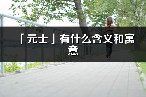 「元士」有什么含义和寓意_元士名字的出处与意思