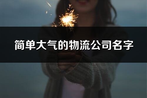 简单大气的物流公司名字