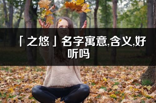 「之悠」名字寓意,含义,好听吗_之悠名字分析打分