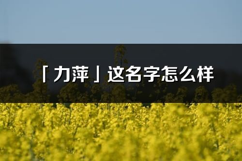 「力萍」这名字怎么样_力萍的名字解释