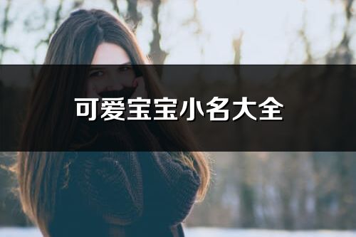 可爱宝宝小名大全