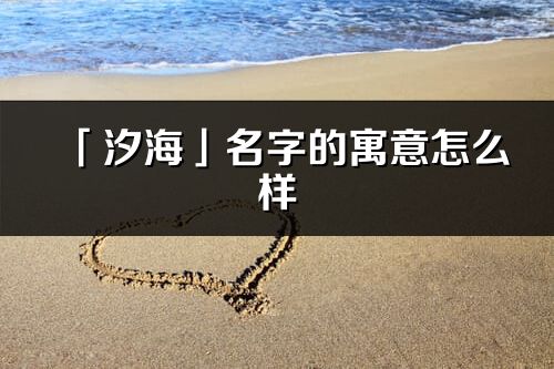 「汐海」名字的寓意怎么样_汐海的出处