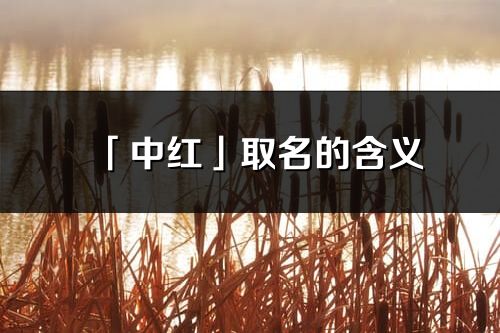 「中红」取名的含义_中红名字寓意解释