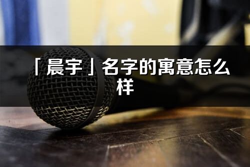 「晨宇」名字的寓意怎么样_晨宇的出处