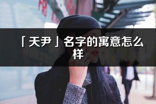 「天尹」名字的寓意怎么样_天尹的出处