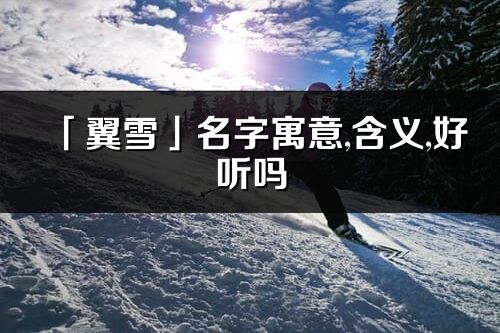 「翼雪」名字寓意,含义,好听吗_翼雪名字分析打分