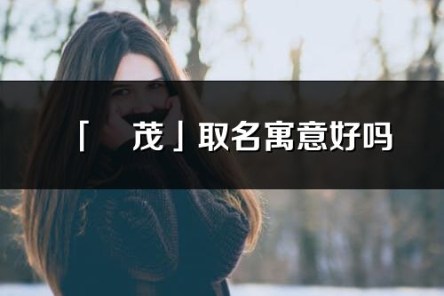 「彧茂」取名寓意好吗_彧茂名字含义及五行