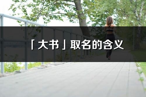 「大书」取名的含义_大书名字寓意