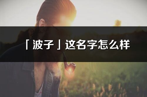 「波子」这名字怎么样_波子的名字解释