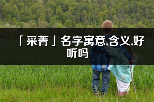 「采菁」名字寓意,含义,好听吗_采菁名字分析打分