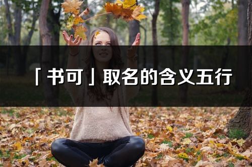 「书可」取名的含义五行_书可名字寓意解释