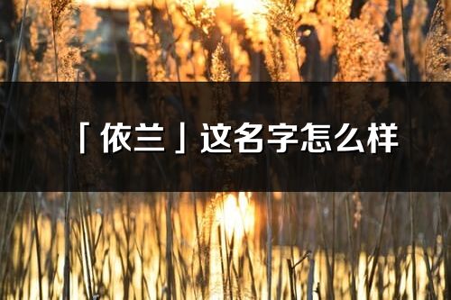 「依兰」这名字怎么样_依兰的名字解释