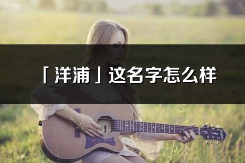 「洋浦」这名字怎么样_洋浦的名字解释