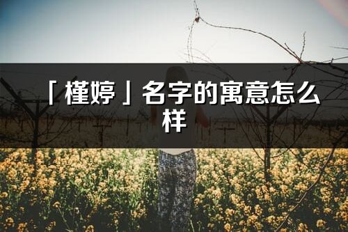 「槿婷」名字的寓意怎么样_槿婷的出处