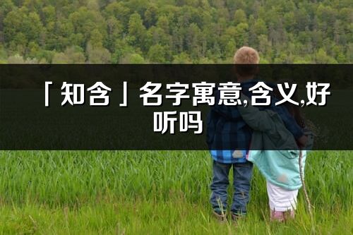 「知含」名字寓意,含义,好听吗_知含名字取名打分