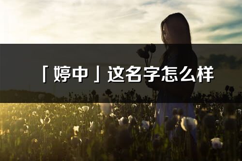 「婷中」这名字怎么样_婷中的名字解释