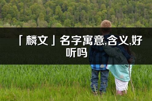 「麟文」名字寓意,含义,好听吗_麟文名字分析打分