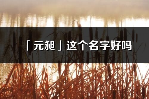 「元昶」这个名字好吗_元昶名字寓意,含义