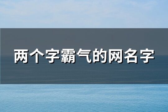 两个字霸气的网名字(共2270个)