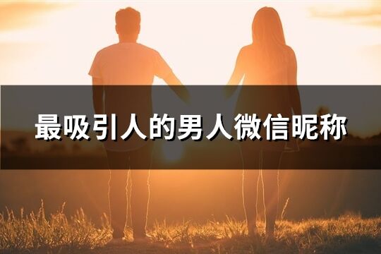 最吸引人的男人微信昵称(230个)