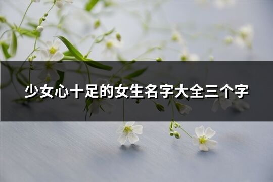 少女心十足的女生名字大全三个字(优选160个)