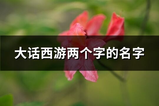 大话西游两个字的名字(优选947个)