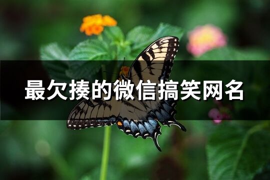 最欠揍的微信搞笑网名(优选150个)